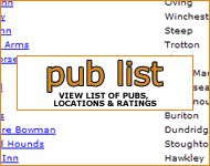 wednesday pub - Hampshire & West Sussex Good Pub & Beer Guide - Pub List